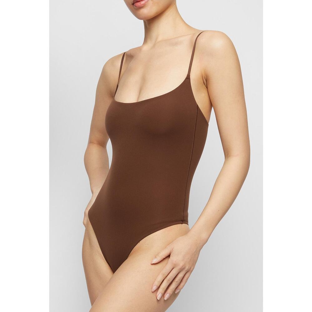 Skims Fits Everybody Cami Thong Bodysuit Dark Brown Basic Cocoa Lightweight 2X
